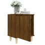 2 pcs bedside tables with oak brown wooden legs 40x30x50cm by vidaXL, Nightstands - Ref: Foro24-813115, Price: 43,40 €, Disco...