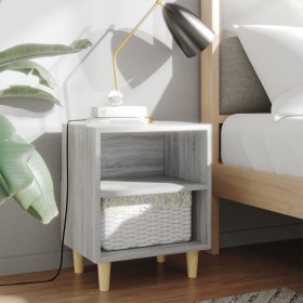 Bedside tables 2 pcs Sonoma gray wood legs 40x30x50 cm by vidaXL, Nightstands - Ref: Foro24-813101, Price: 41,06 €, Discount: %