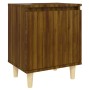 2 pcs bedside tables with oak brown wooden legs 40x30x50cm by vidaXL, Nightstands - Ref: Foro24-813115, Price: 43,40 €, Disco...