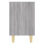 Mesitas de noche 2 uds patas de madera gris Sonoma 40x30x50 cm de vidaXL, Mesitas de noche - Ref: Foro24-813101, Precio: 41,0...