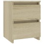 Bedside table 2 pcs Sonoma oak-colored chipboard 30x30x40 cm by vidaXL, Nightstands - Ref: Foro24-800520, Price: 63,72 €, Dis...