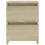 Bedside table 2 pcs Sonoma oak-colored chipboard 30x30x40 cm by vidaXL, Nightstands - Ref: Foro24-800520, Price: 63,72 €, Dis...