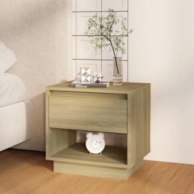 Mesita de noche madera contrachapada roble Sonoma 45x34x44 cm de vidaXL, Mesitas de noche - Ref: Foro24-809518, Precio: 38,99...