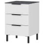 Germania GW-California nightstand 41x40x60 cm white and marble by Germania, Nightstands - Ref: Foro24-438396, Price: 238,10 €...