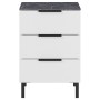 Germania GW-California nightstand 41x40x60 cm white and marble by Germania, Nightstands - Ref: Foro24-438396, Price: 238,10 €...