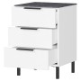 Germania GW-California nightstand 41x40x60 cm white and marble by Germania, Nightstands - Ref: Foro24-438396, Price: 238,10 €...