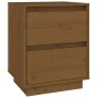 Mesita de noche madera maciza de pino marrón miel 40x35x50 cm de vidaXL, Mesitas de noche - Ref: Foro24-813321, Precio: 47,04...