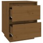 Mesita de noche madera maciza de pino marrón miel 40x35x50 cm de vidaXL, Mesitas de noche - Ref: Foro24-813321, Precio: 47,04...