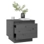 Mesita de noche madera maciza de pino gris 35x34x32 cm de vidaXL, Mesitas de noche - Ref: Foro24-813399, Precio: 32,90 €, Des...