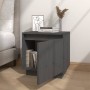 Solid gray pine wood bedside table 40x30x40 cm by vidaXL, Nightstands - Ref: Foro24-813309, Price: 35,13 €, Discount: %