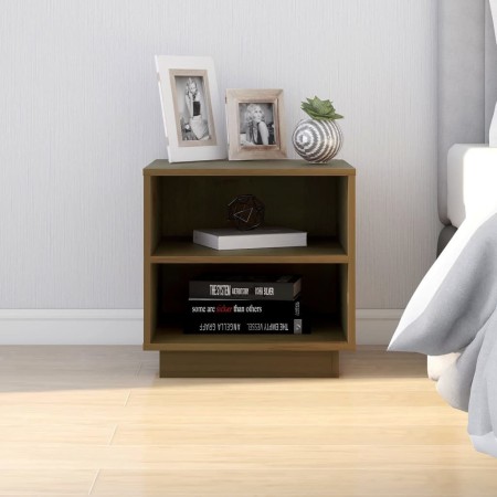 Solid pine wood honey brown bedside table 40x34x40cm by vidaXL, Nightstands - Ref: Foro24-813331, Price: 30,30 €, Discount: %