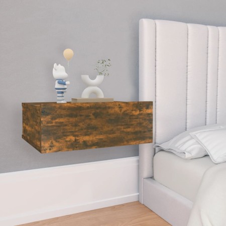 Floating bedside table 2 units smoked oak wood 40x30x15cm by vidaXL, Nightstands - Ref: Foro24-815283, Price: 30,08 €, Discou...