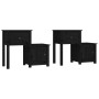 Bedside tables 2 units black pine wood 79.5x38x65.5 cm by vidaXL, Nightstands - Ref: Foro24-814548, Price: 117,14 €, Discount: %