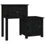 Bedside tables 2 units black pine wood 79.5x38x65.5 cm by vidaXL, Nightstands - Ref: Foro24-814548, Price: 117,14 €, Discount: %