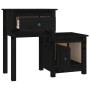 Bedside tables 2 units black pine wood 79.5x38x65.5 cm by vidaXL, Nightstands - Ref: Foro24-814548, Price: 117,14 €, Discount: %