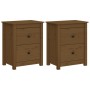 Bedside tables 2 pcs honey brown pine wood 50x35x61.5 cm by vidaXL, Nightstands - Ref: Foro24-813686, Price: 80,04 €, Discoun...