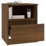 Mesitas noche 2 uds madera ingeniería marrón roble 40x40x50 cm de vidaXL, Mesitas de noche - Ref: Foro24-815821, Precio: 78,9...