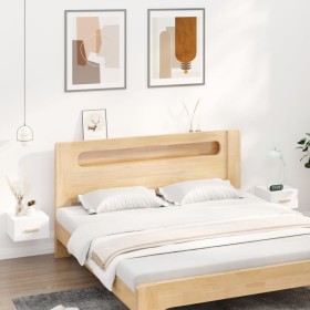 Mesitas de noche de pared 2 uds blanco 35x35x20 cm de vidaXL, Mesitas de noche - Ref: Foro24-812835, Precio: 61,03 €, Descuen...