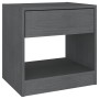 Mesitas de noche 2 uds madera maciza de pino gris 40x31x40 cm de vidaXL, Mesitas de noche - Ref: Foro24-808068, Precio: 61,67...