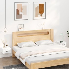 Mesitas de noche de pared 2 uds blanco 35x35x20 cm de vidaXL, Mesitas de noche - Ref: Foro24-812853, Precio: 41,79 €, Descuen...