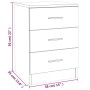 Nachttische 2 Stück Eichenbraunsperrholz 38x35x56 cm von vidaXL, Nachttische - Ref: Foro24-815326, Preis: 105,98 €, Rabatt: %