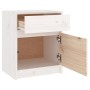 Mesitas de noche 2 uds madera maciza pino blanco 40x31x50 cm de vidaXL, Mesitas de noche - Ref: Foro24-808126, Precio: 86,99 ...