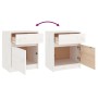 Mesitas de noche 2 uds madera maciza pino blanco 40x31x50 cm de vidaXL, Mesitas de noche - Ref: Foro24-808126, Precio: 86,99 ...