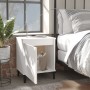 Mesita de noche con patas de metal blanco 40x30x50 cm de vidaXL, Mesitas de noche - Ref: Foro24-805833, Precio: 36,88 €, Desc...