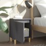 Bedside table with gray solid wood legs 40x30x50 cm by vidaXL, Nightstands - Ref: Foro24-805819, Price: 36,03 €, Discount: %