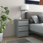 Mesitas de noche 2 uds contrachapado gris Sonoma 40x35x62,5 cm de vidaXL, Mesitas de noche - Ref: Foro24-815174, Precio: 100,...