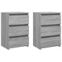 Mesitas de noche 2 uds contrachapado gris Sonoma 40x35x62,5 cm de vidaXL, Mesitas de noche - Ref: Foro24-815174, Precio: 100,...