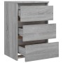 Mesitas de noche 2 uds contrachapado gris Sonoma 40x35x62,5 cm de vidaXL, Mesitas de noche - Ref: Foro24-815174, Precio: 100,...