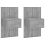 Mesita de noche de pared 2 unidades color gris Sonoma de vidaXL, Mesitas de noche - Ref: Foro24-816955, Precio: 81,83 €, Desc...