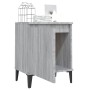 Bedside tables with Sonoma gray metal legs 40x30x50 cm by vidaXL, Nightstands - Ref: Foro24-813119, Price: 56,37 €, Discount: %