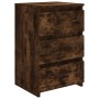 Bedside table 2 units smoked oak plywood 40x35x62.5cm by vidaXL, Nightstands - Ref: Foro24-815172, Price: 80,99 €, Discount: %