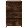 Bedside table 2 units smoked oak plywood 40x35x62.5cm by vidaXL, Nightstands - Ref: Foro24-815172, Price: 80,99 €, Discount: %