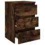 Bedside table 2 units smoked oak plywood 40x35x62.5cm by vidaXL, Nightstands - Ref: Foro24-815172, Price: 80,99 €, Discount: %