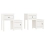 Nightstands 2 pcs white pine wood 79.5x38x65.5 cm by vidaXL, Nightstands - Ref: Foro24-814542, Price: 117,14 €, Discount: %