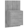 Wall bedside table 2 units Sonoma gray by vidaXL, Nightstands - Ref: Foro24-816961, Price: 95,11 €, Discount: %