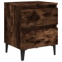 Bedside table 2 pcs smoked oak metal legs 40x35x50 cm by vidaXL, Nightstands - Ref: Foro24-813129, Price: 84,18 €, Discount: %