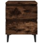 Bedside table 2 pcs smoked oak metal legs 40x35x50 cm by vidaXL, Nightstands - Ref: Foro24-813129, Price: 84,92 €, Discount: %