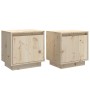 Mesitas de noche 2 uds madera maciza de pino 40x30x40 cm de vidaXL, Mesitas de noche - Ref: Foro24-813306, Precio: 67,99 €, D...