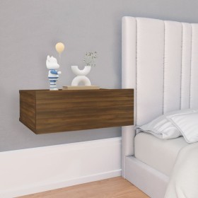 Floating bedside table 2 pcs brown oak wood 40x30x15cm by vidaXL, Nightstands - Ref: Foro24-815287, Price: 58,99 €, Discount: %