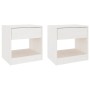 Bedside tables 2 pcs solid white pine wood 40x31x40 cm by vidaXL, Nightstands - Ref: Foro24-808066, Price: 87,58 €, Discount: %