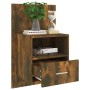 Wall-mounted bedside table, 2 units, smoked oak color by vidaXL, Nightstands - Ref: Foro24-816965, Price: 102,86 €, Discount: %