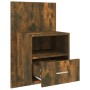 Wall-mounted bedside table, 2 units, smoked oak color by vidaXL, Nightstands - Ref: Foro24-816965, Price: 102,86 €, Discount: %