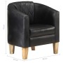 Sillón con diseño de cubo cuero auténtico negro de vidaXL, Sillones - Ref: Foro24-321868, Precio: 278,99 €, Descuento: %