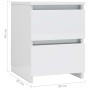 Glossy white chipboard bedside table 30x30x40 cm by vidaXL, Nightstands - Ref: Foro24-800525, Price: 51,45 €, Discount: %