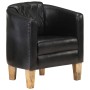 Sillón con diseño de cubo cuero auténtico negro de vidaXL, Sillones - Ref: Foro24-321868, Precio: 278,99 €, Descuento: %