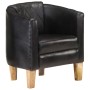 Sillón con diseño de cubo cuero auténtico negro de vidaXL, Sillones - Ref: Foro24-321868, Precio: 278,99 €, Descuento: %